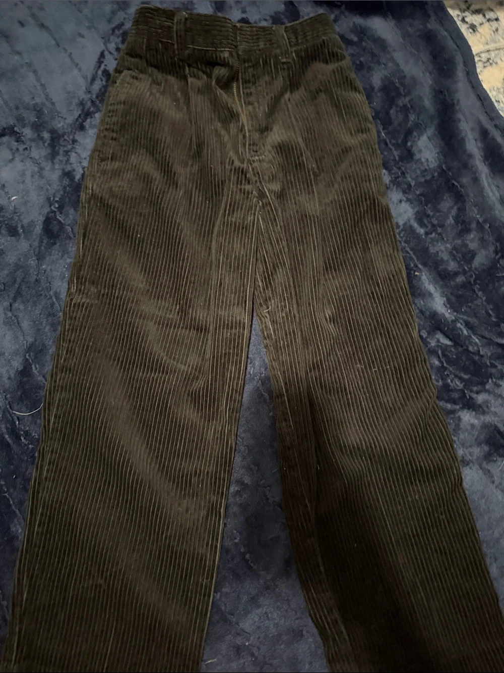 Gymboree Red Plaid Button-Up Top with Black Corduroy Pants